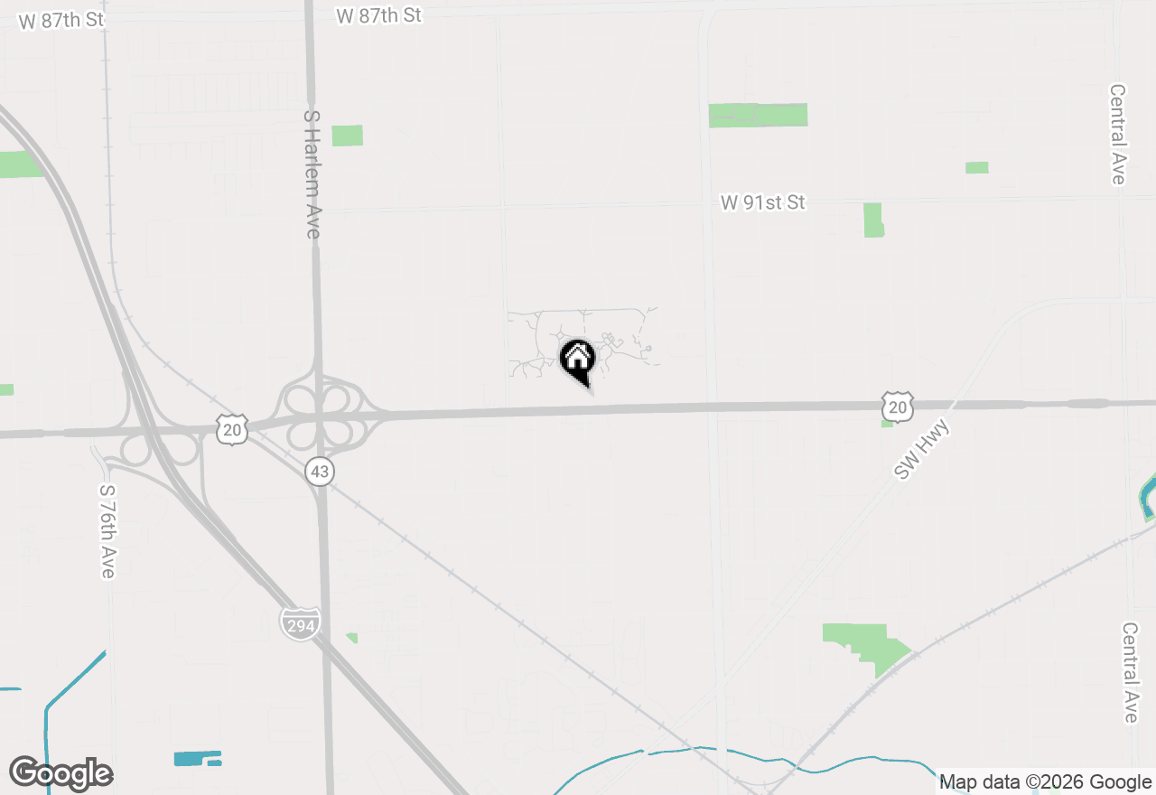 Map of 6632 W 95th Street #2C, Oak Lawn, IL 60453