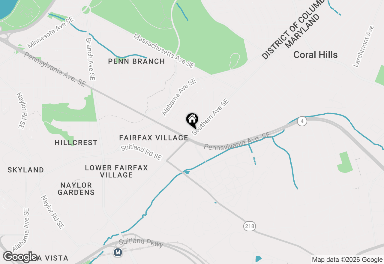 Map of 4020 Southern Avenue Se, Washington, DC 20020