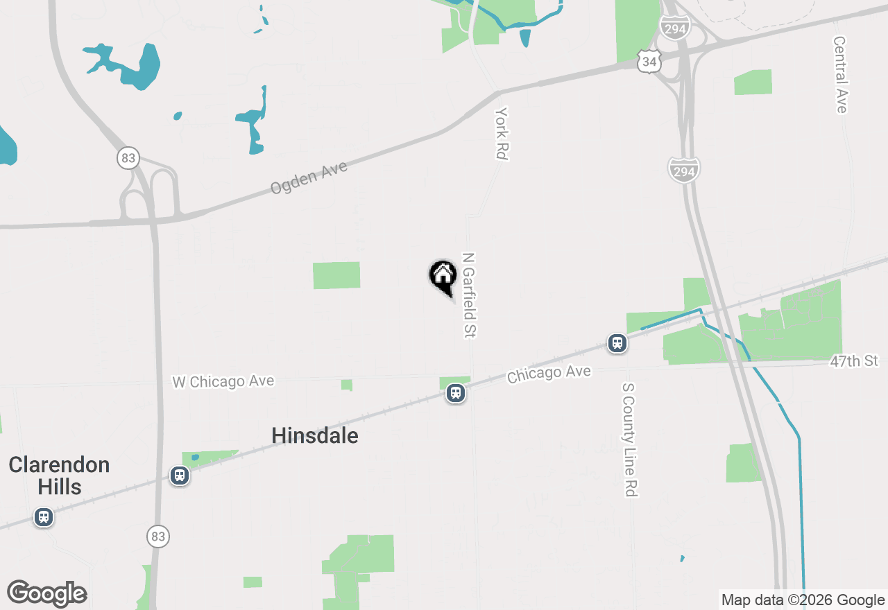Map of 215 N Washington Street, Hinsdale, IL 60521