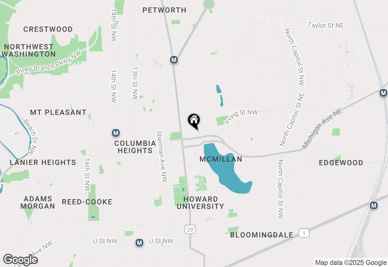 Map of 610 Irving Street Nw #101, Washington, DC 20010