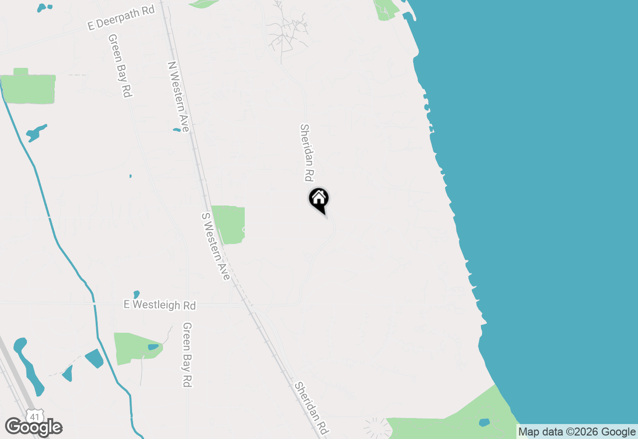 Map of 872 Northmoor Road, Lake Forest, IL 60045