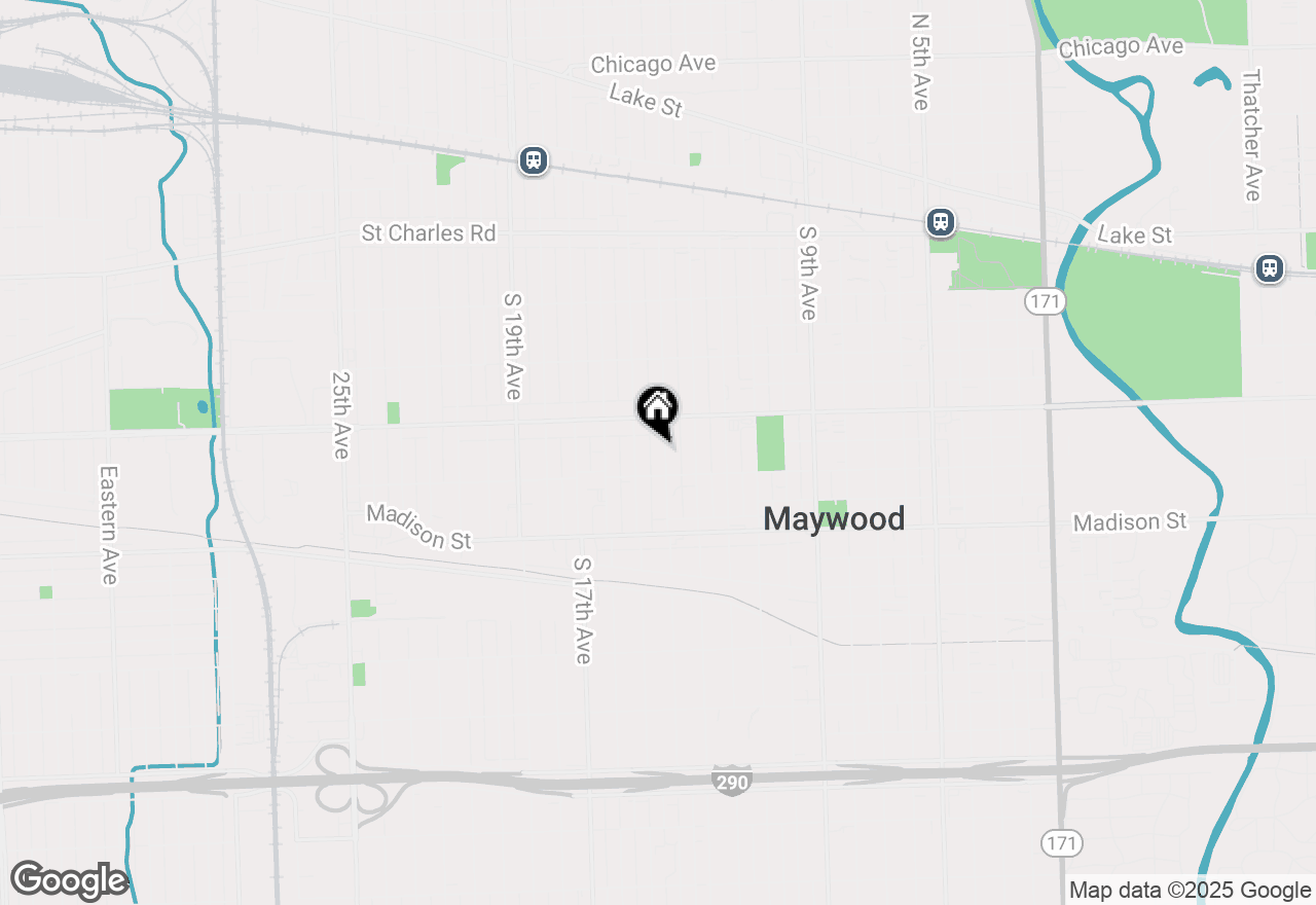 Map of 626 S 14th Avenue, Maywood, IL 60153