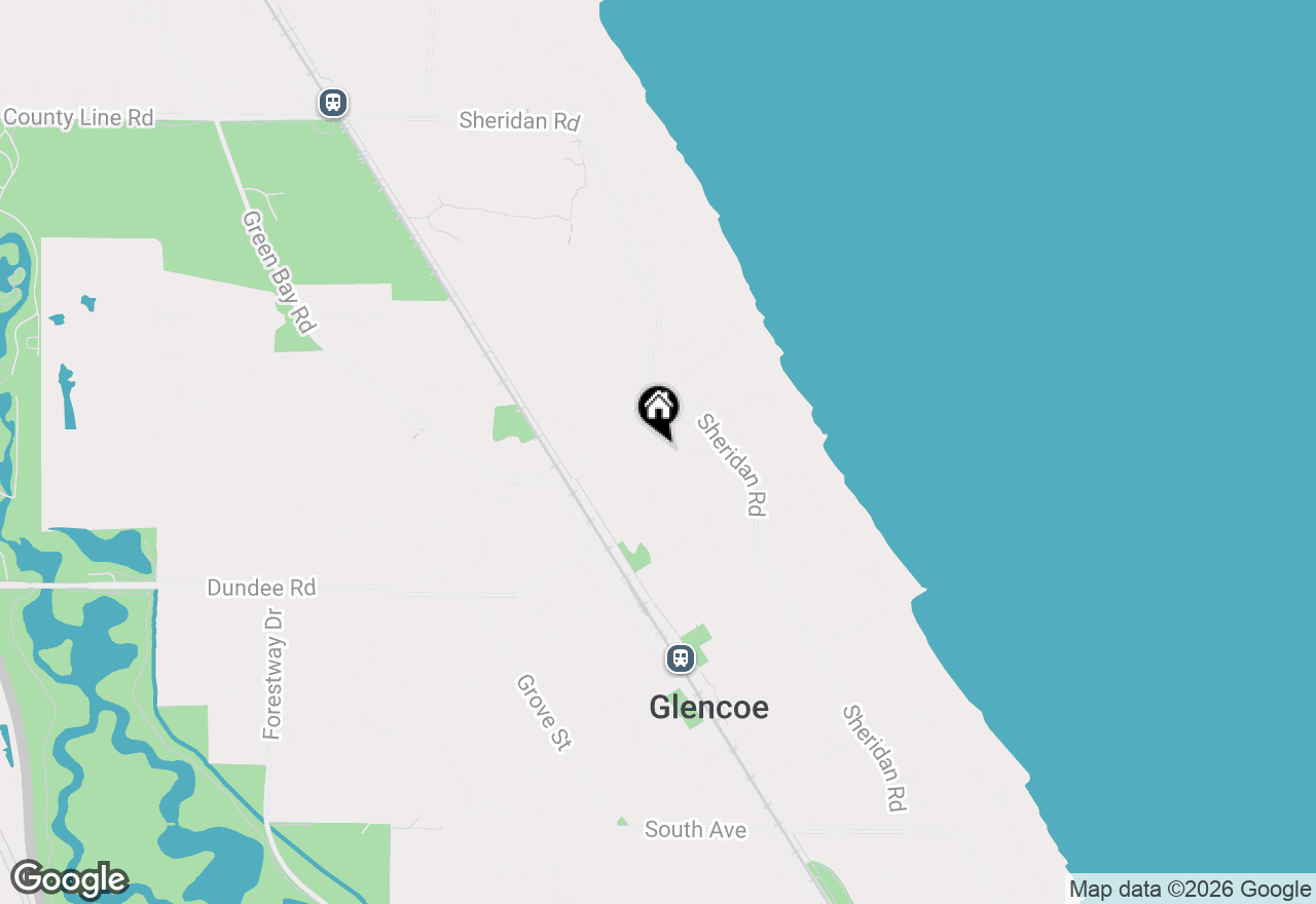 Map of 195 Maple Hill Road, Glencoe, IL 60022