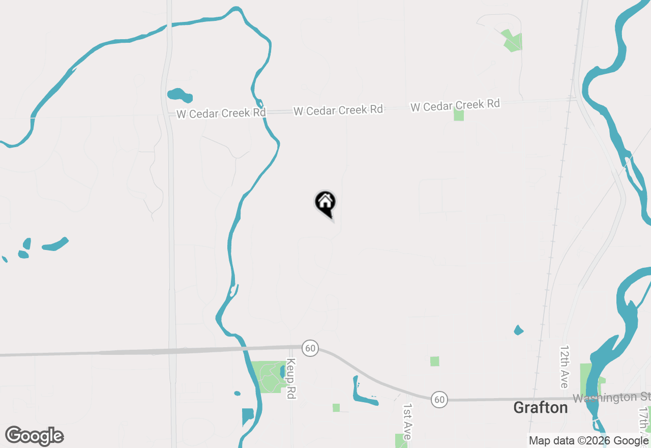 Map of 561 Hawks Ridge Rd, Grafton, WI 53024