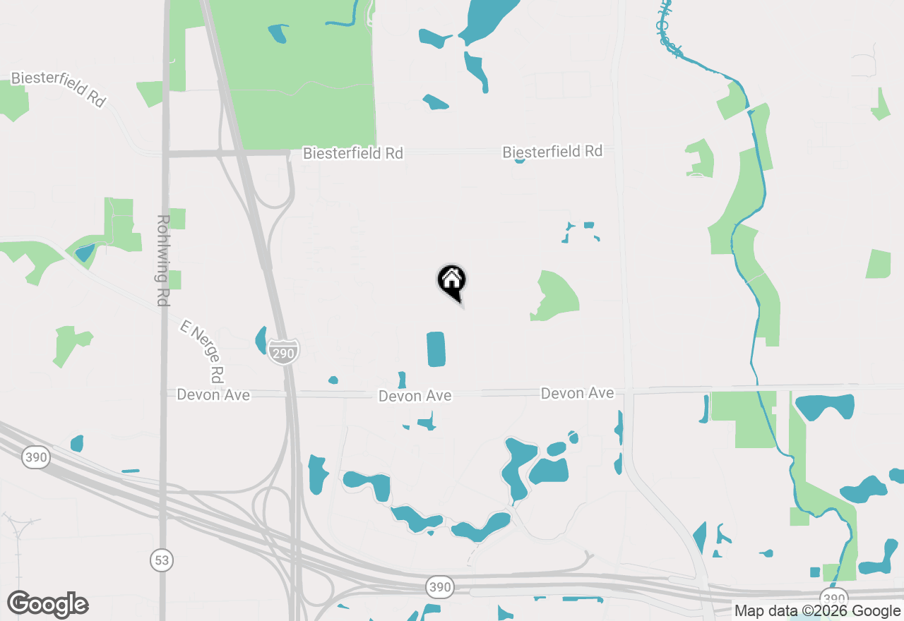 Map of 1204 Leeds Lane, Elk Grove Village, IL 60007