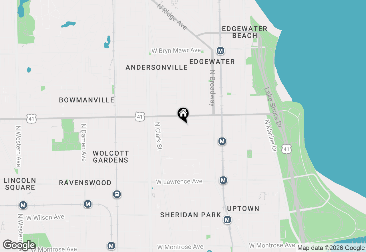Map of 1355 W Winona Street #1, Chicago, IL 60640