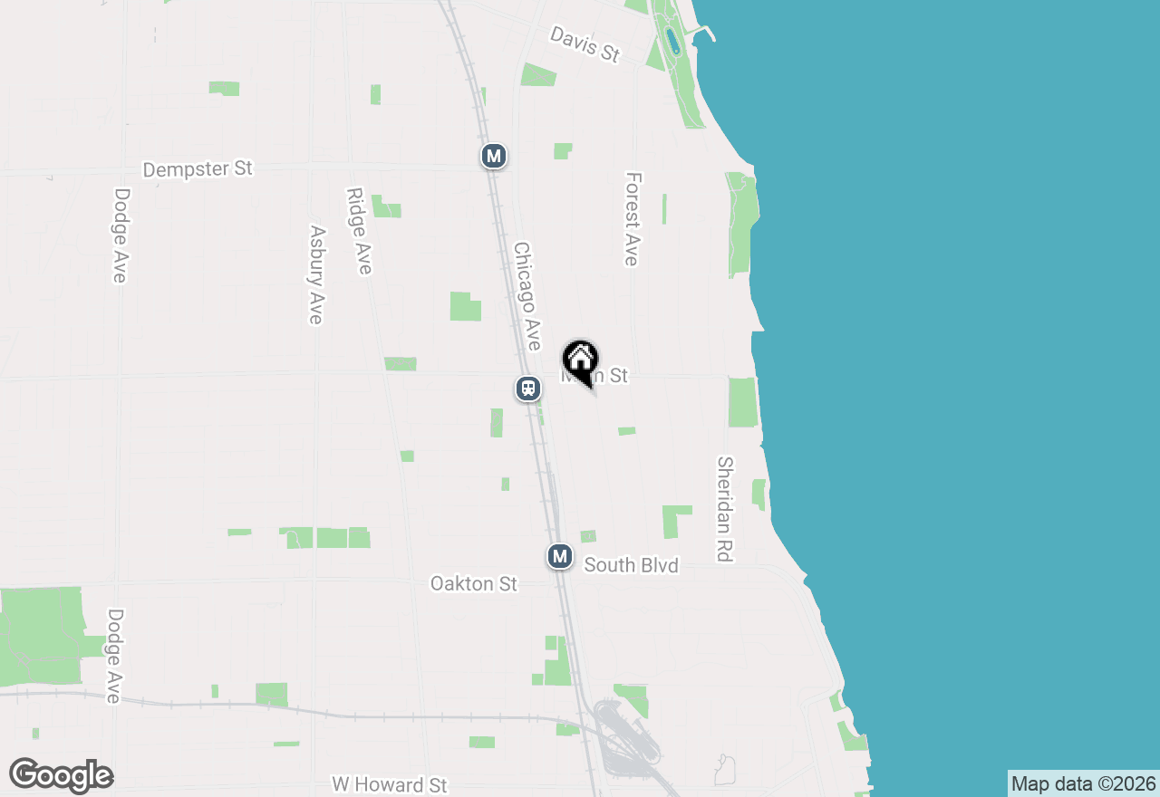 Map of 855 Hinman Avenue #704, Evanston, IL 60202