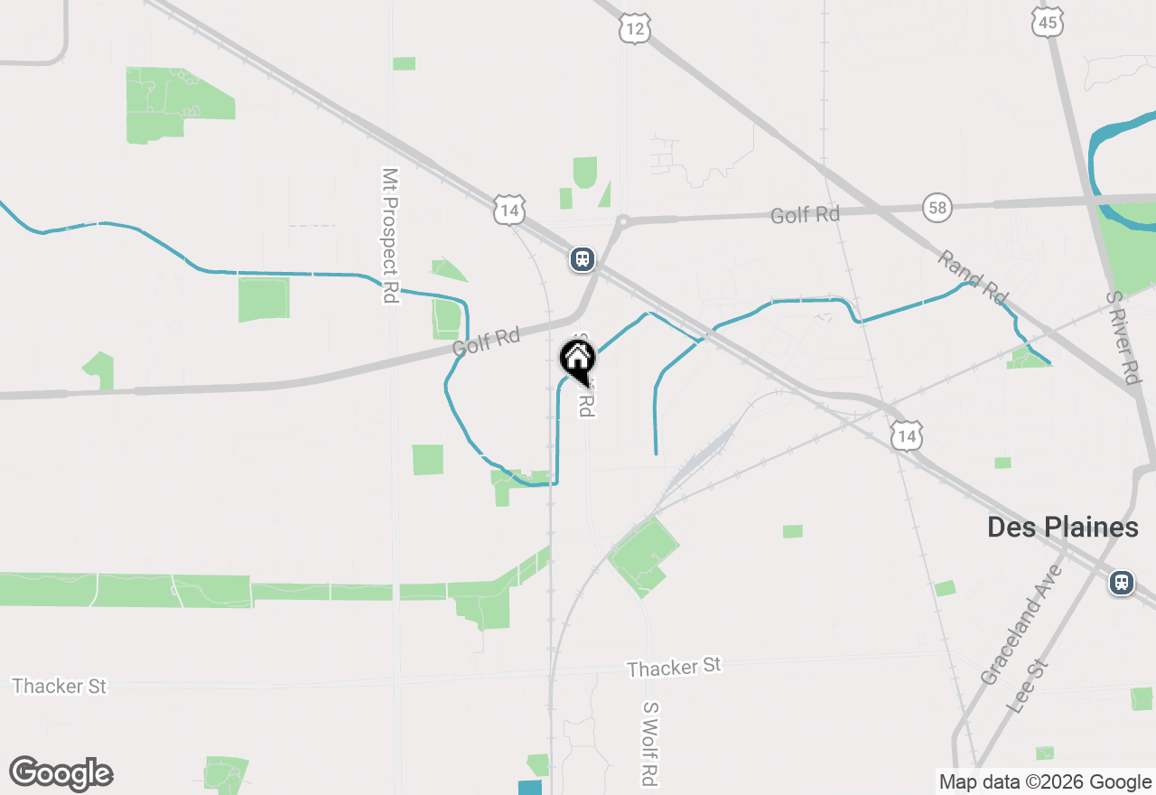 Map of 314 S Wolf Road, Des Plaines, IL 60016