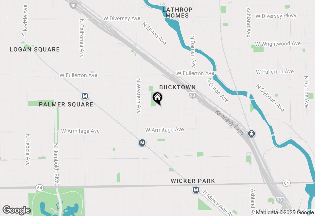 Map of 2245 W Shakespeare Avenue #2F, Chicago, IL 60647