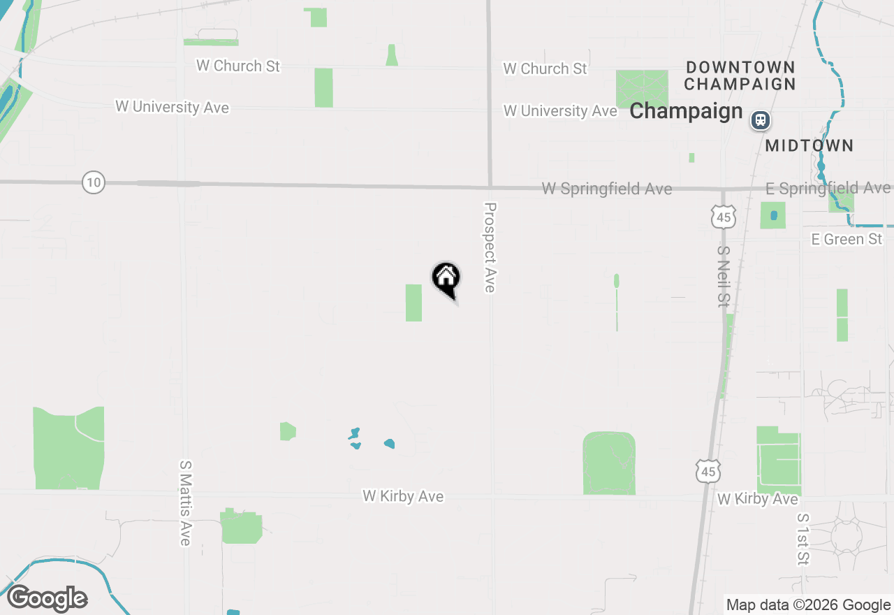 Map of 1003 W William Street, Champaign, IL 61821