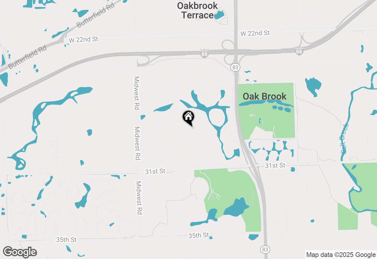 Map of 36 Mockingbird Lane, Oak Brook, IL 60523
