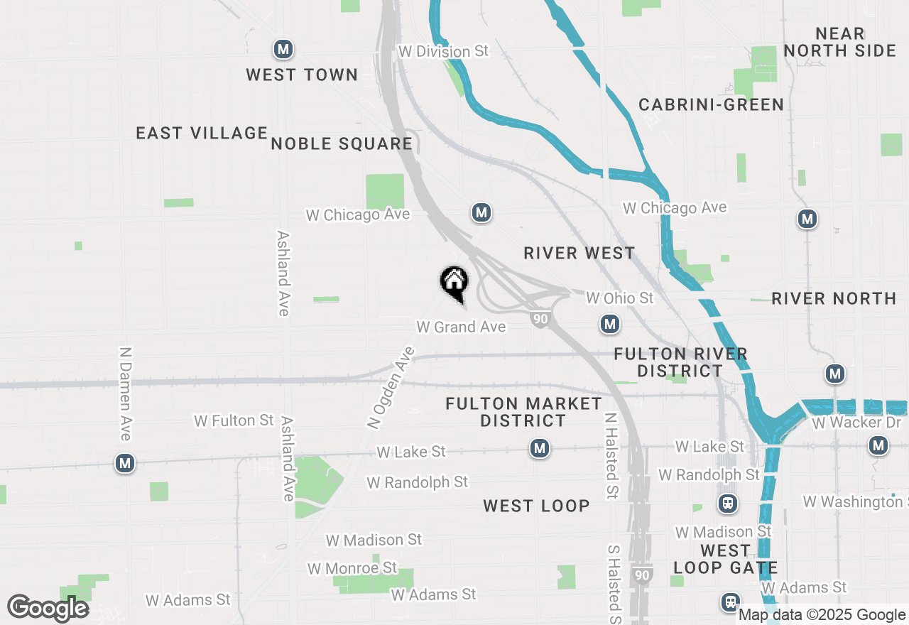 Map of 521 N Racine Avenue #1, Chicago, IL 60622