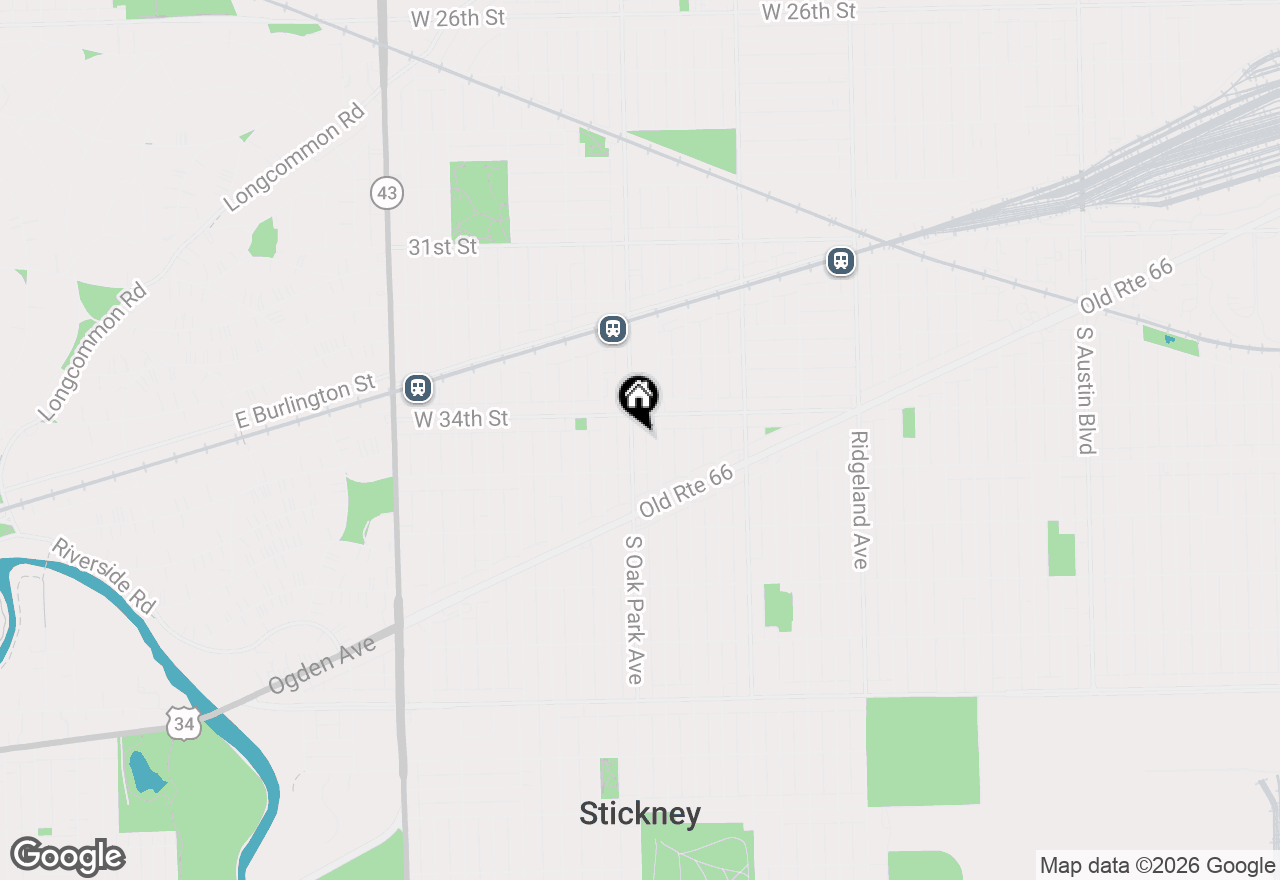 Map of 3421 Oak Park Avenue, Berwyn, IL 60402