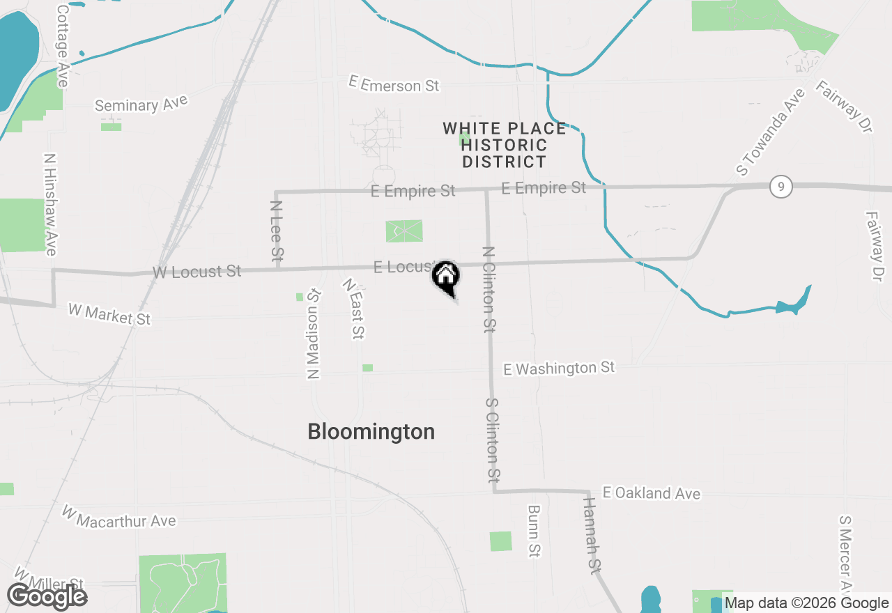 Map of 511 Douglas Street, Bloomington, IL 61701
