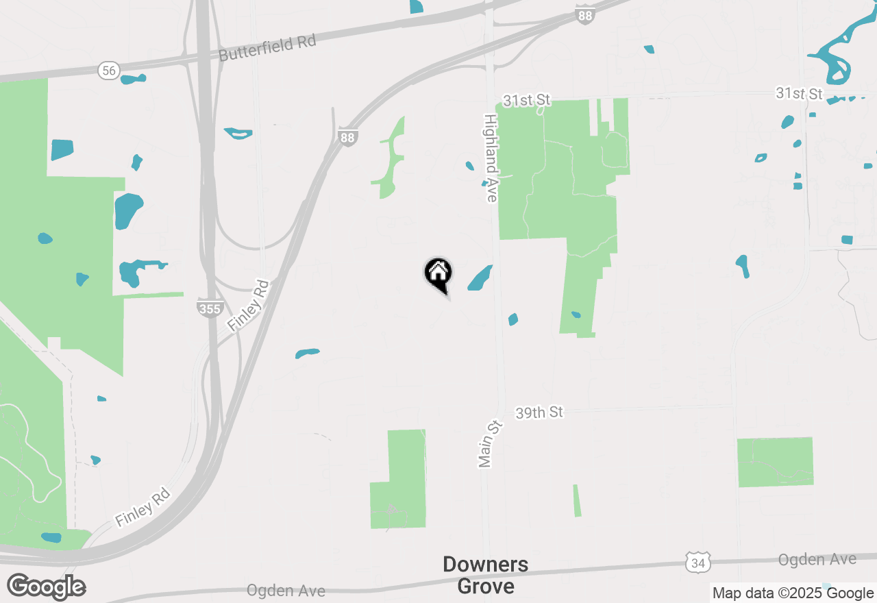 Map of 1136 Barneswood Drive, Downers Grove, IL 60515