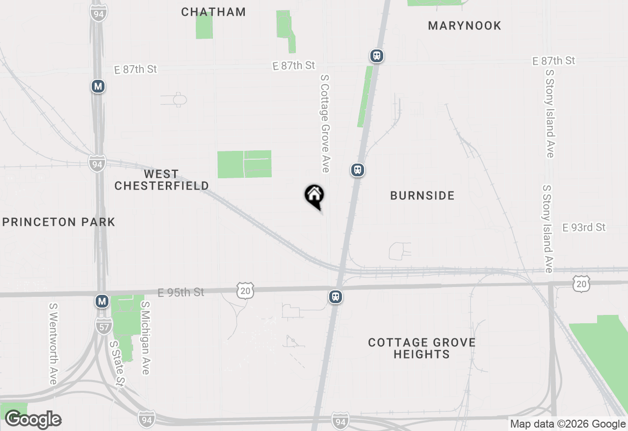 Map of 728 E 92nd Place, Chicago, IL 60619