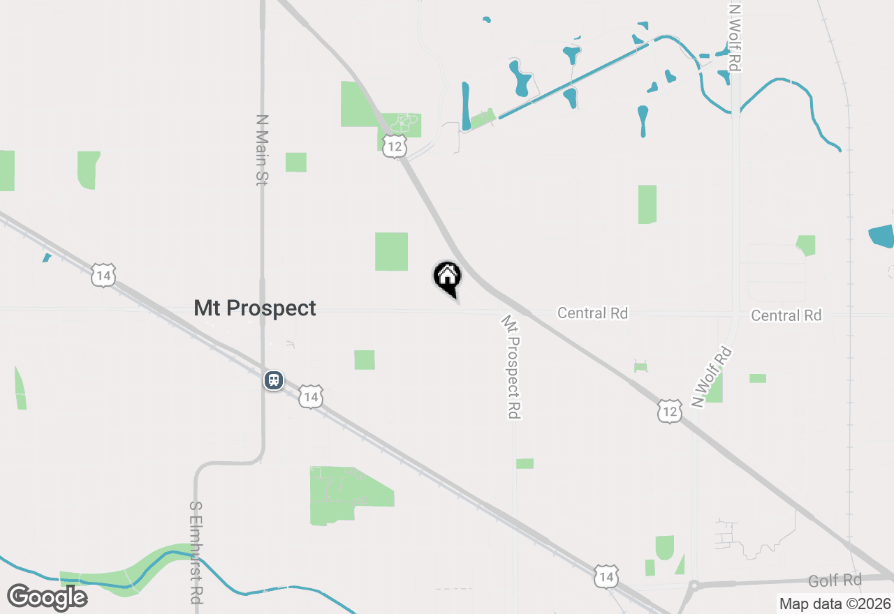 Map of 1 N Edward Street, Mount Prospect, IL 60056