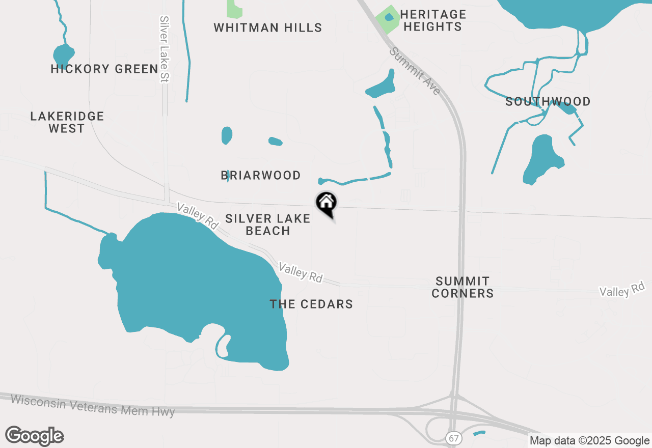 Map of 3320 N Silver Cedar Rd, Summit, WI 53066