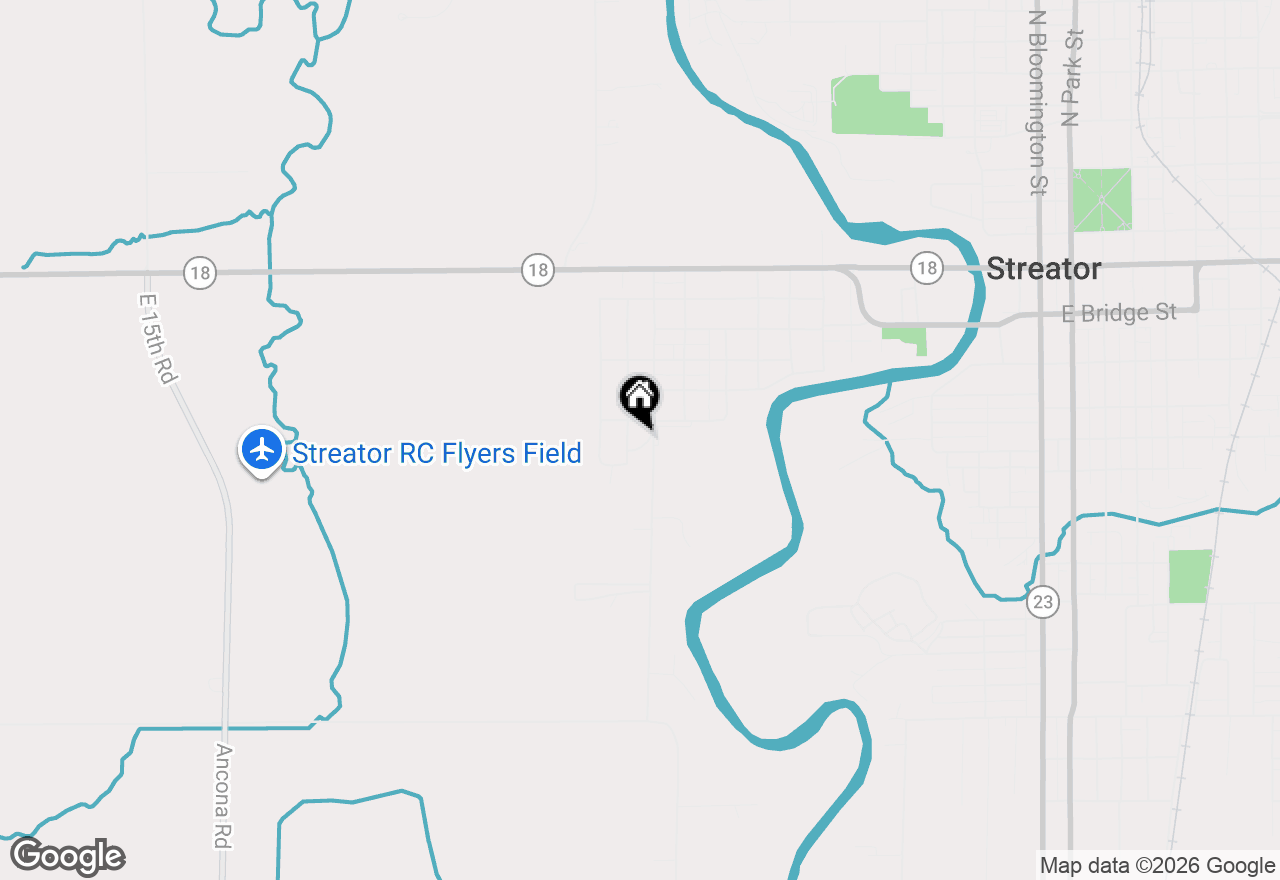 Map of 18 W Circle Drive, Streator, IL 61364