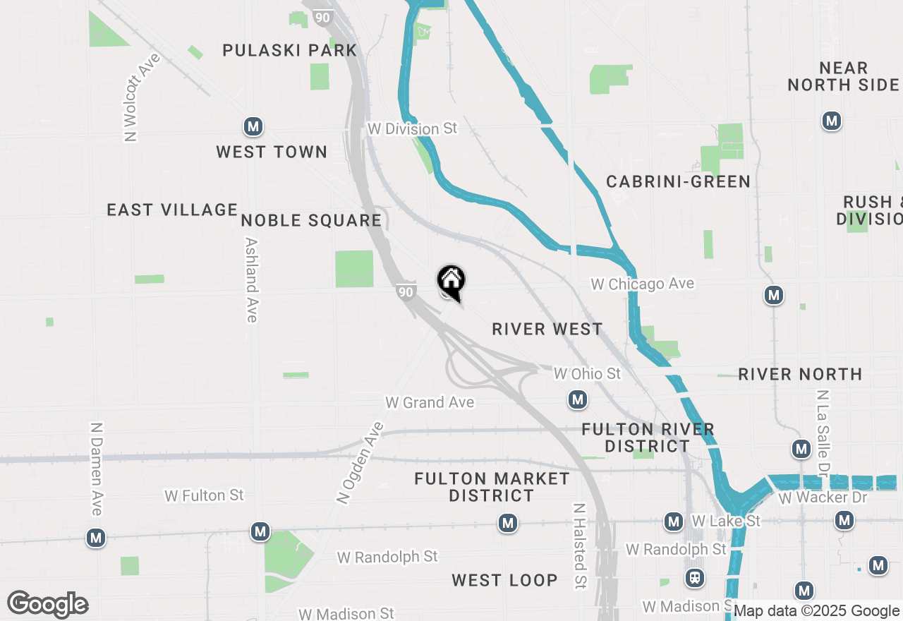 Map of 740 N Aberdeen Street #207, Chicago, IL 60642