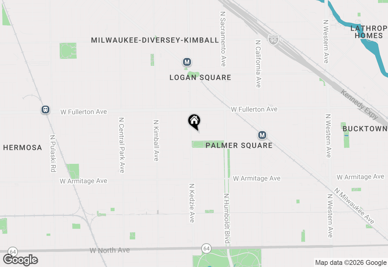 Map of 2235 N Kedzie Boulevard #3, Chicago, IL 60647