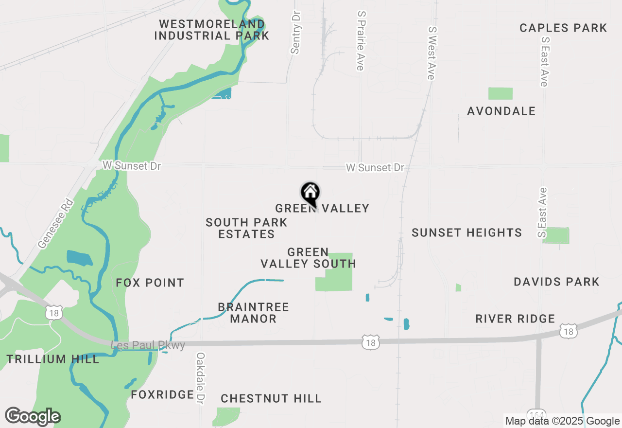 Map of W250S3261 Center Rd, Waukesha, WI 53189