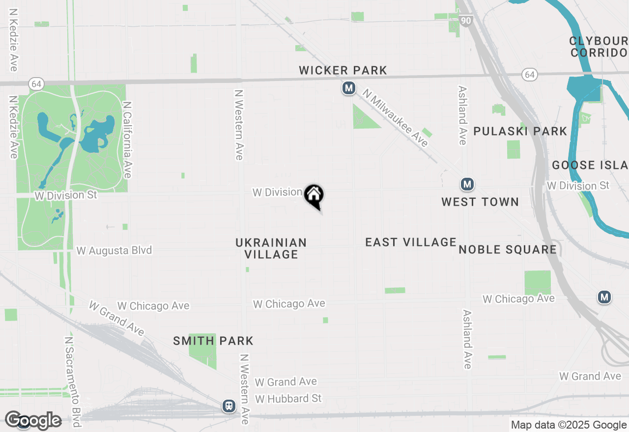 Map of 2124 W Thomas Street, Chicago, IL 60622