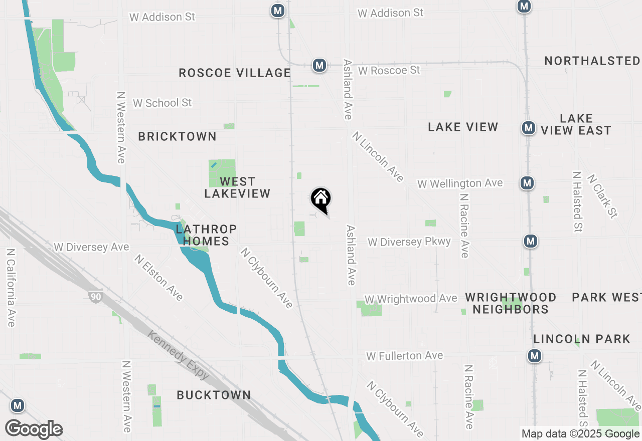 Map of 2850 N Paulina Street #TH, Chicago, IL 60657