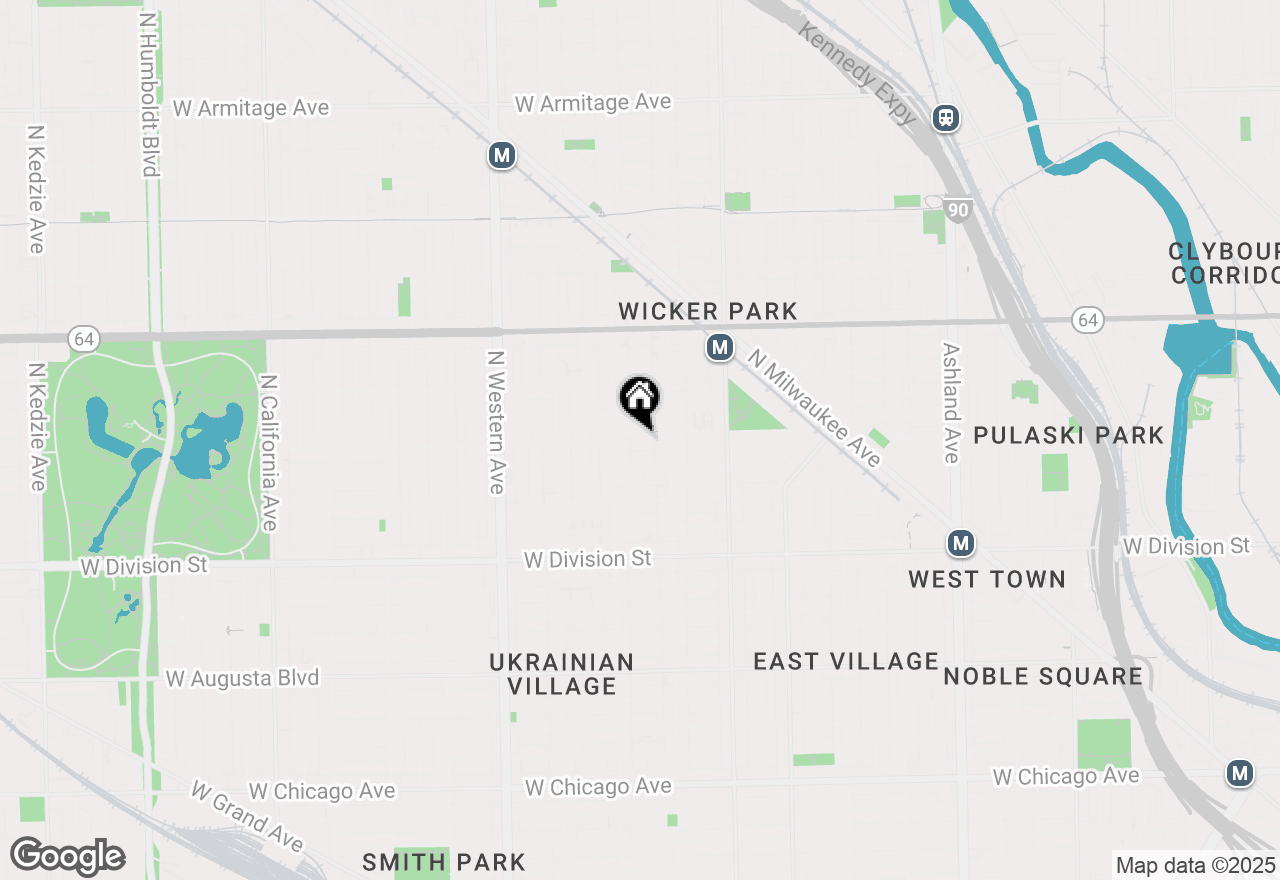 Map of 2131 W Schiller Street, Chicago, IL 60622