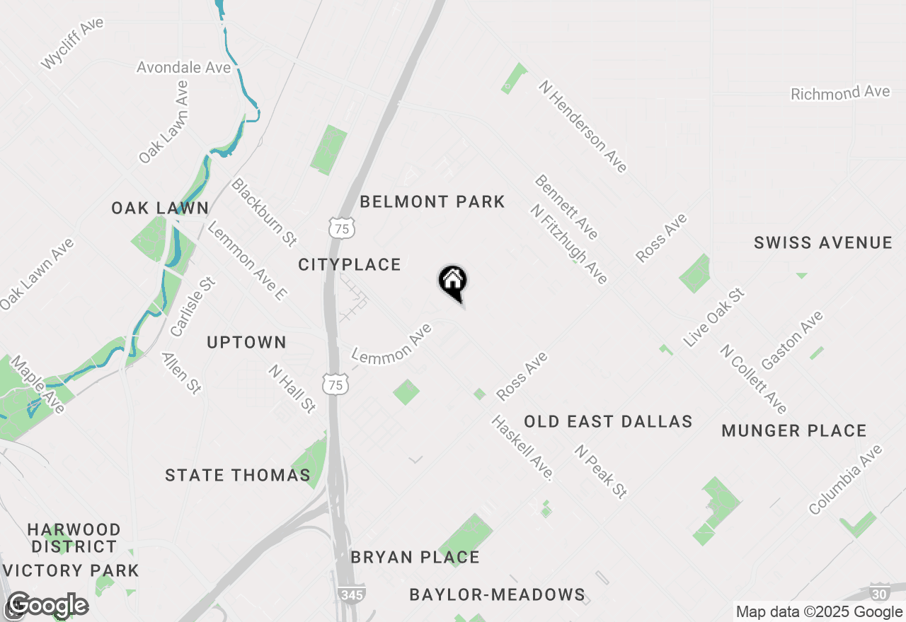 Map of 2200 N Peak Street, Dallas, TX 75204