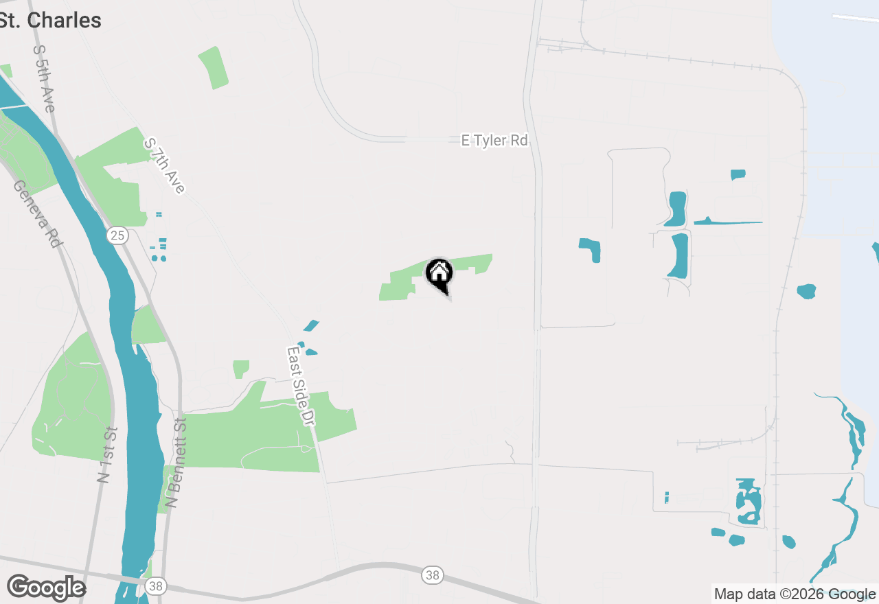 Map of 1800 Via Veneto Lane, St. Charles, IL 60174