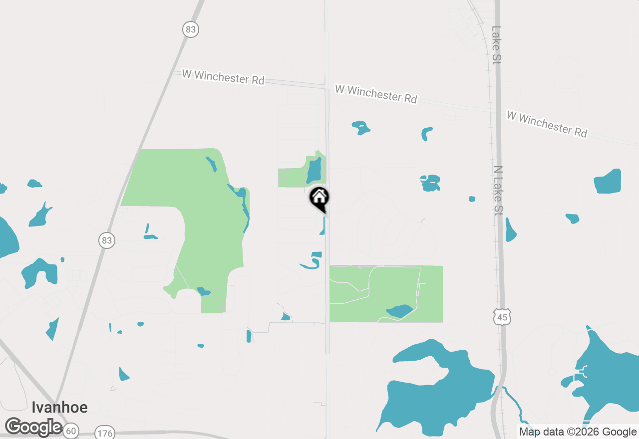 Map of 1105 Andover Drive, Mundelein, IL 60060