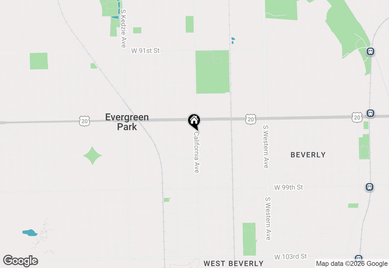 Map of 9550 S California Avenue, Evergreen Park, IL 60805