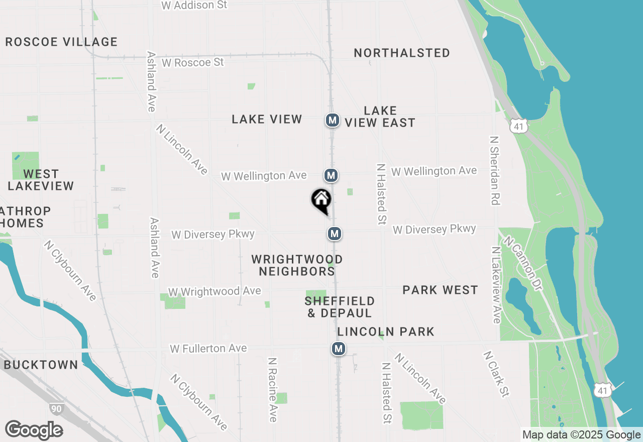 Map of 2820 N Sheffield Avenue #4N, Chicago, IL 60657
