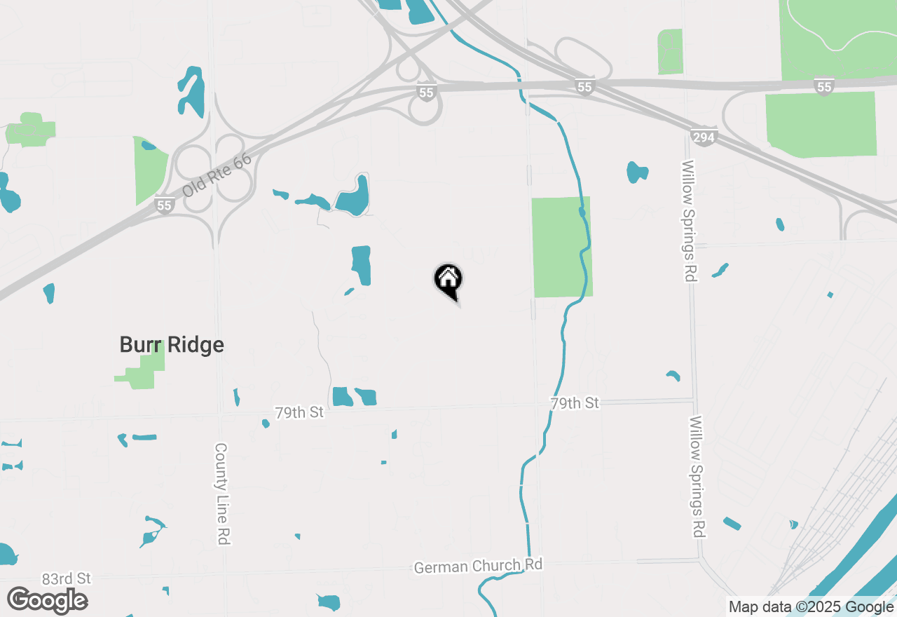 Map of 11400 Burr Oak Lane, Burr Ridge, IL 60527