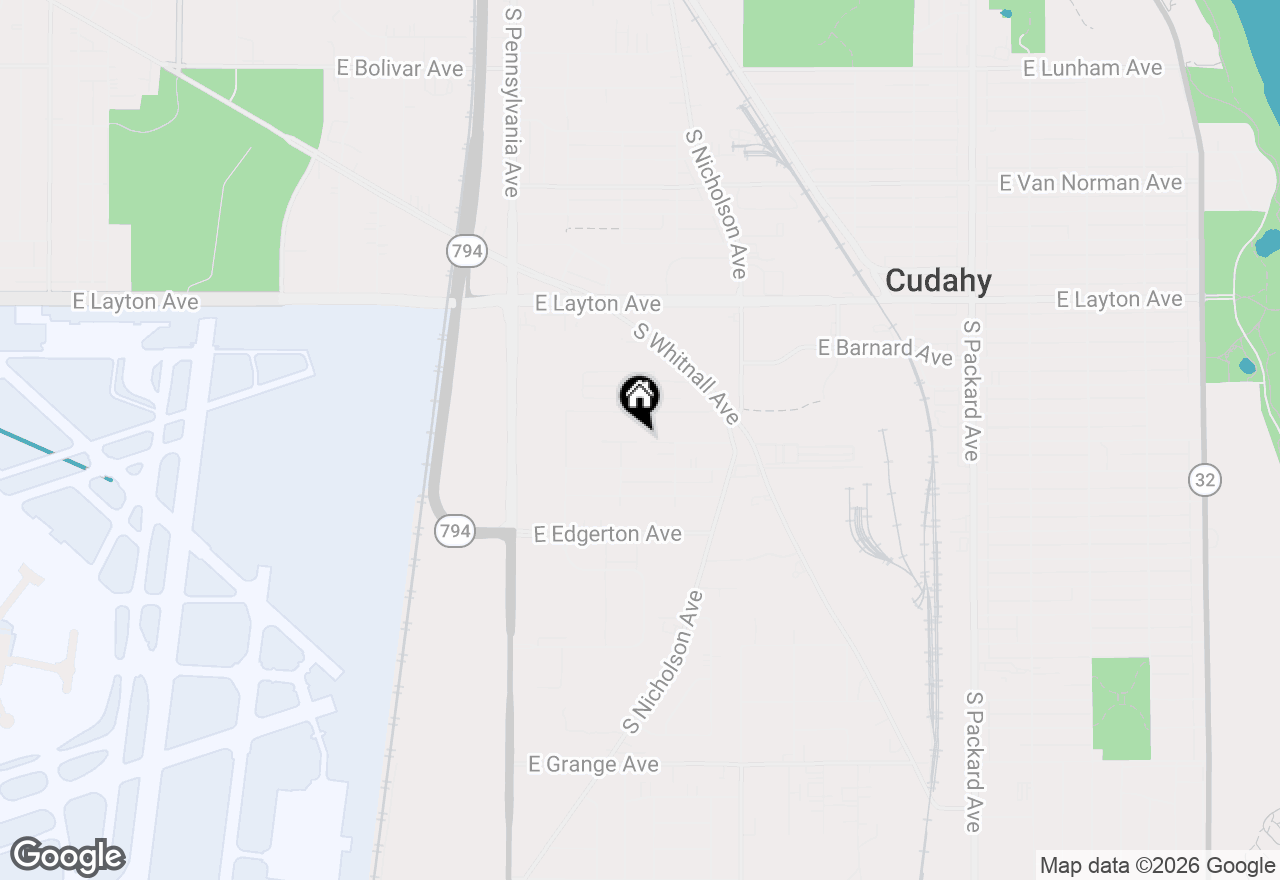 Map of 2832 E Somers Ct, Cudahy, WI 53110