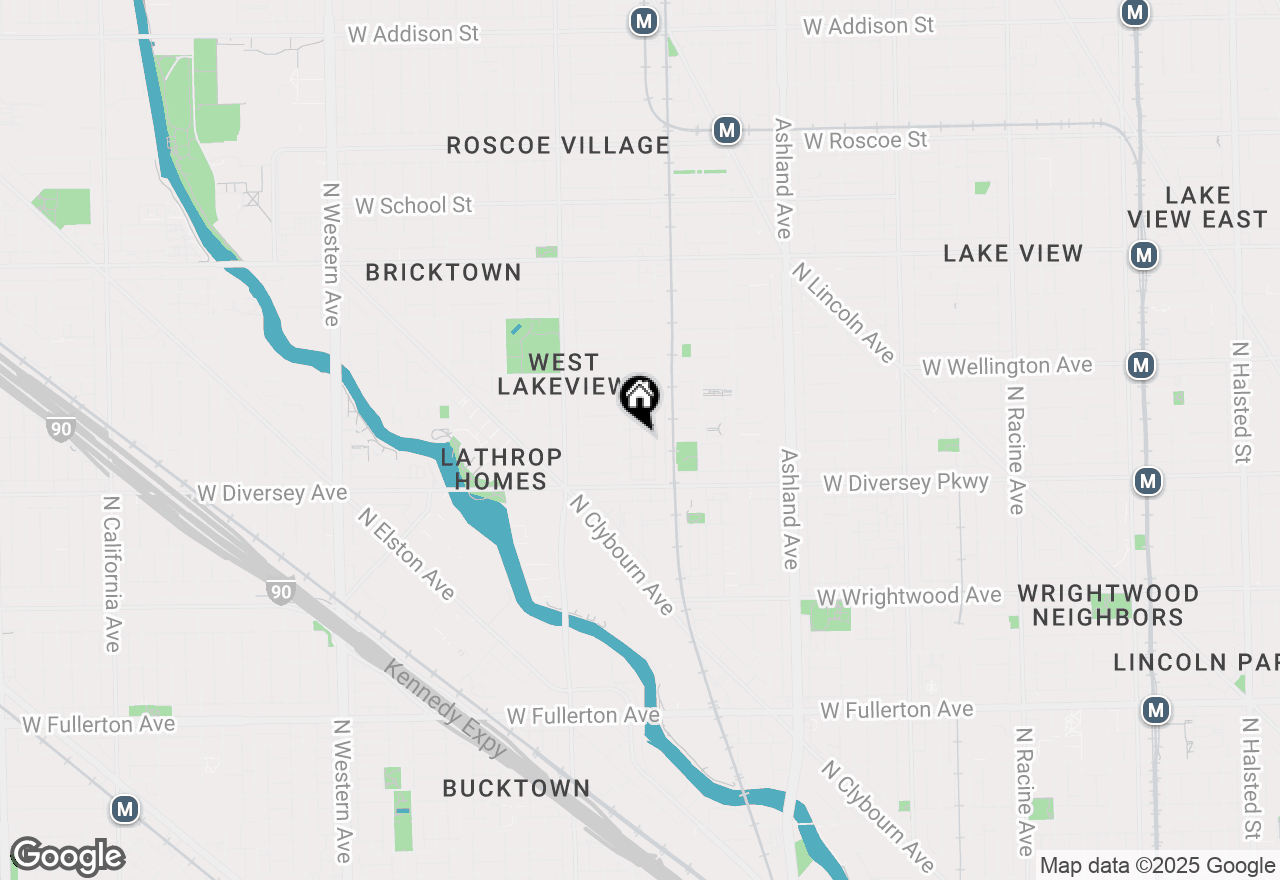 Map of 2851 N Wolcott Avenue #D, Chicago, IL 60657