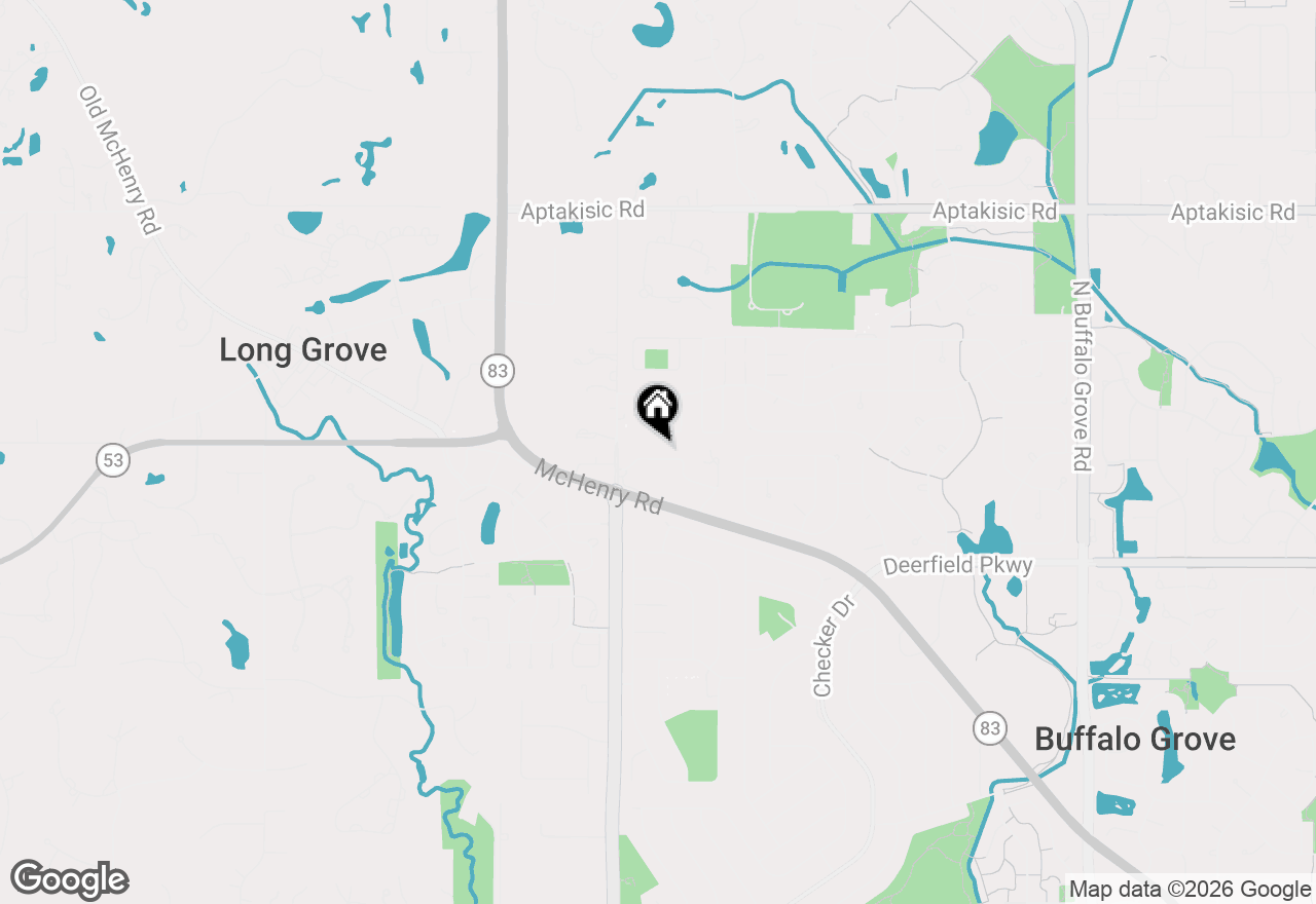 Map of 1120 Courtland Drive, Buffalo Grove, IL 60089