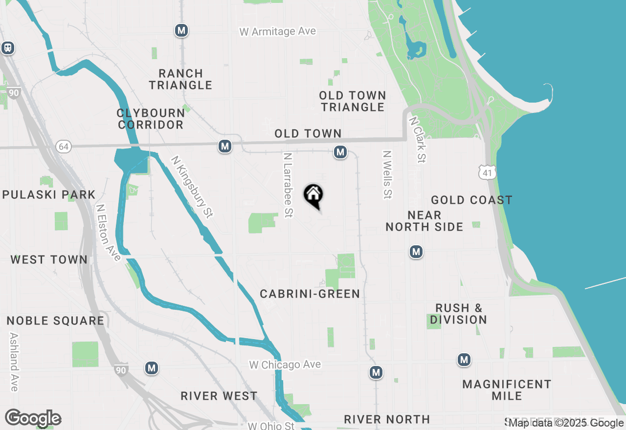 Map of 1318 N Cleveland Avenue #1N, Chicago, IL 60610