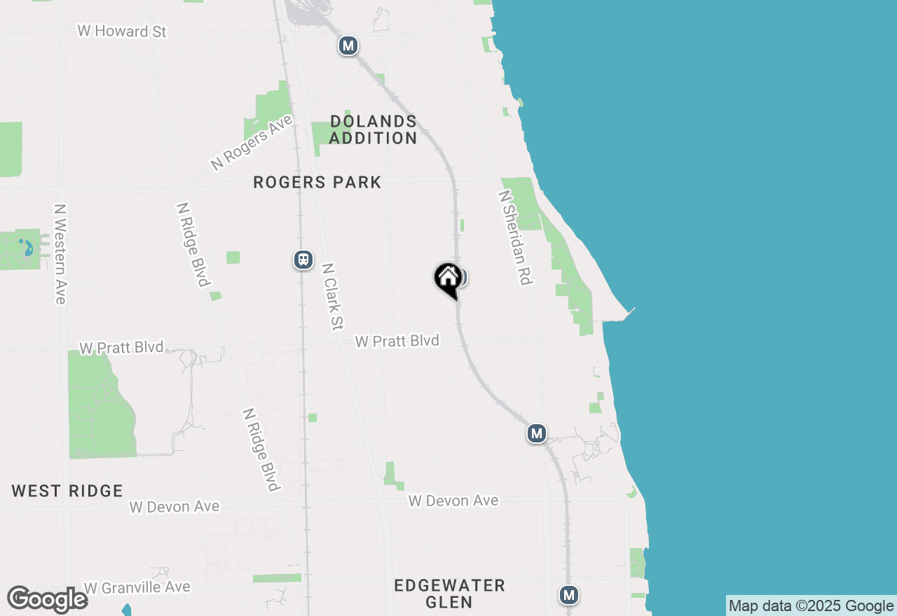 Map of 1416 W Farwell Avenue #1R, Chicago, IL 60626