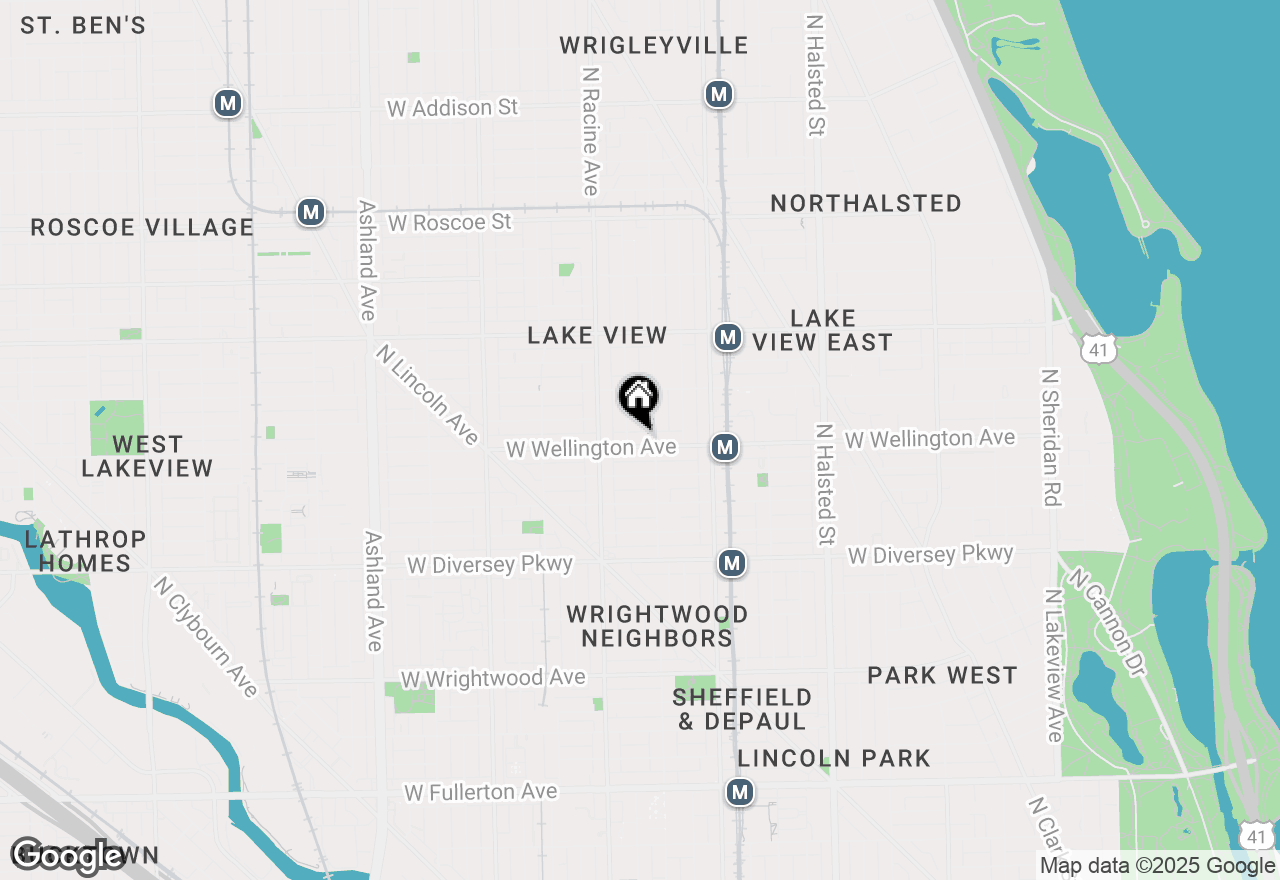 Map of 1114 W Wellington Avenue, Chicago, IL 60657