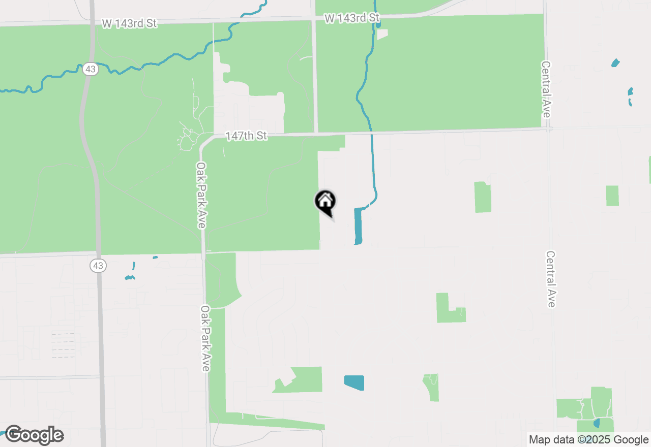 Map of 6338 Parkwood Court, Oak Forest, IL 60452