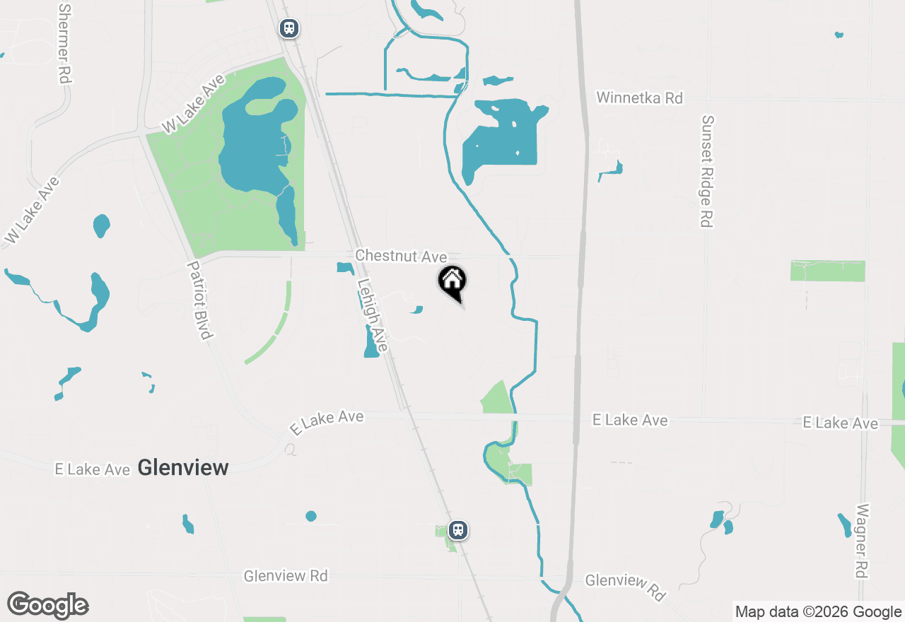 Map of 1835 Silverwillow Drive, Glenview, IL 60025