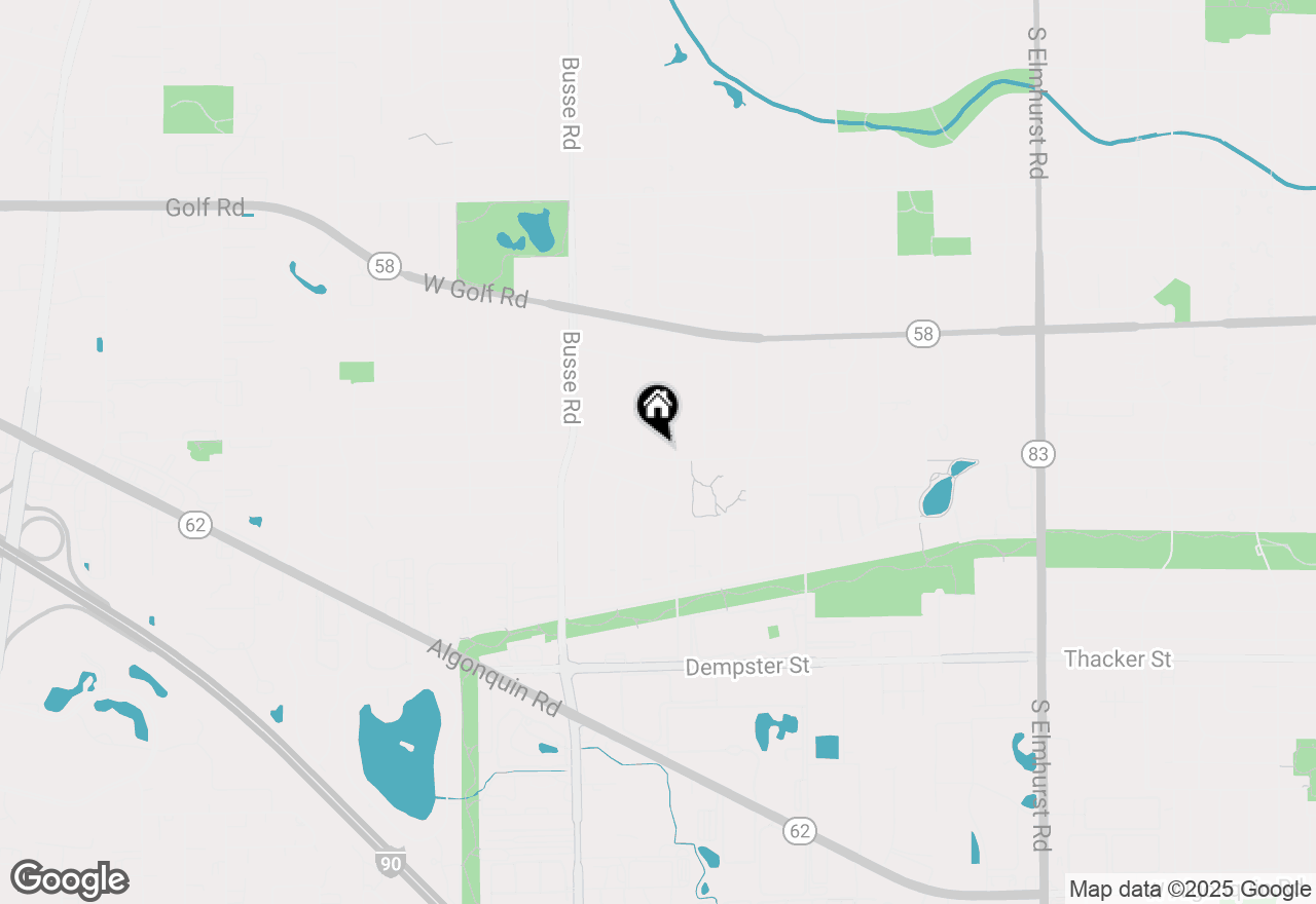 Map of 1402 W Willow Lane, Mount Prospect, IL 60056