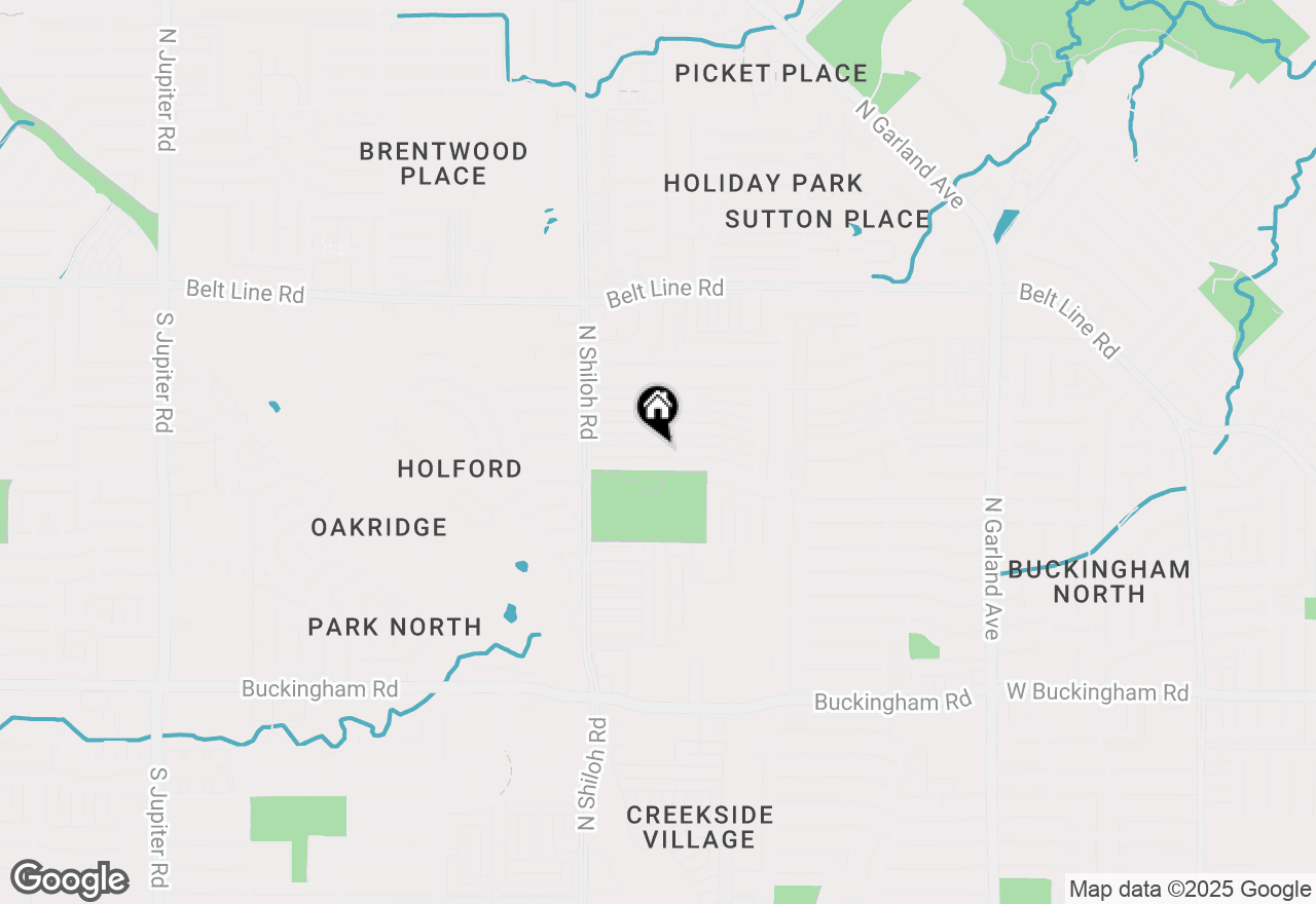 Map of 2302 Richwood Drive, Garland, TX 75044