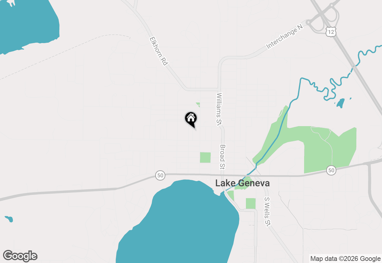 Map of 529 Warren St, Lake Geneva, WI 53147