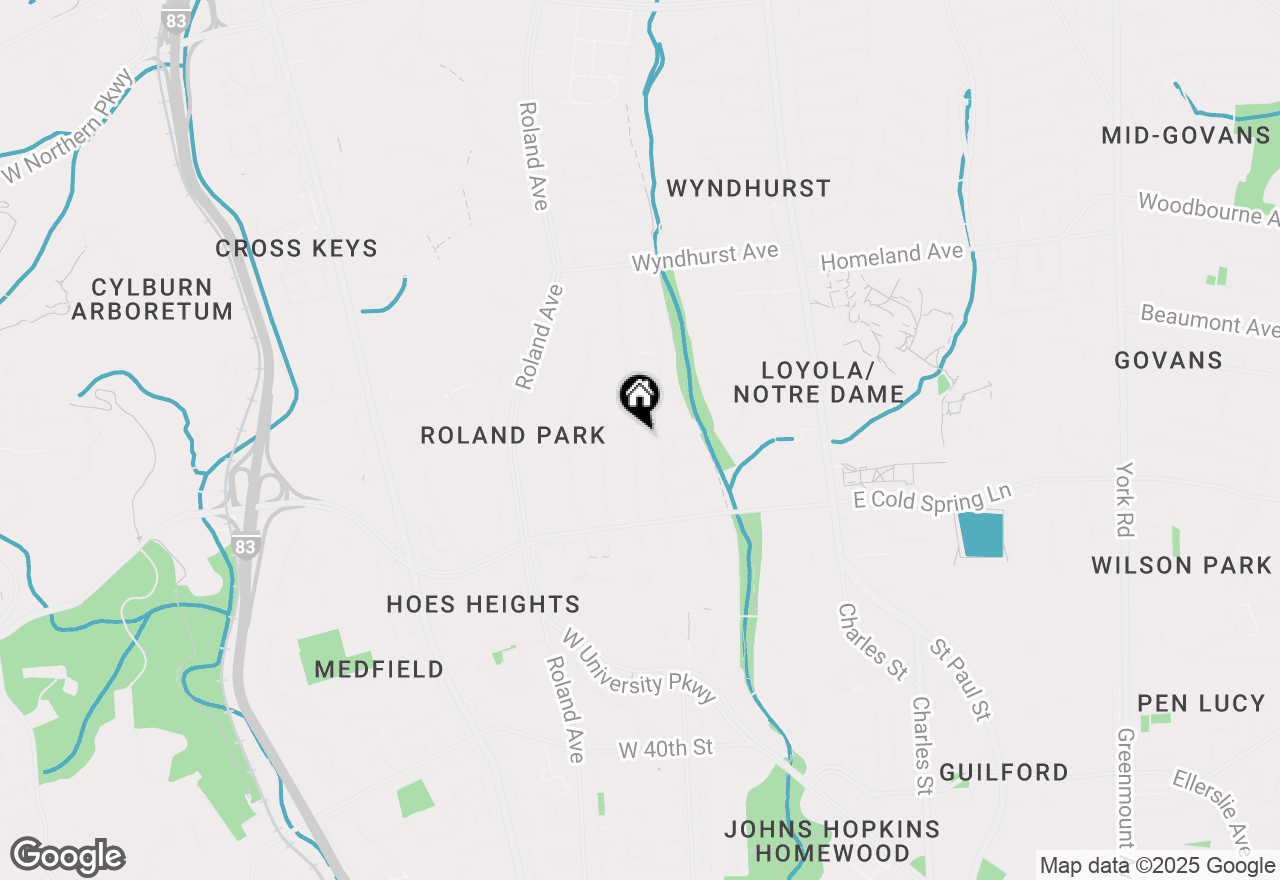 Map of 4622 Keswick Road, Baltimore, MD 21210