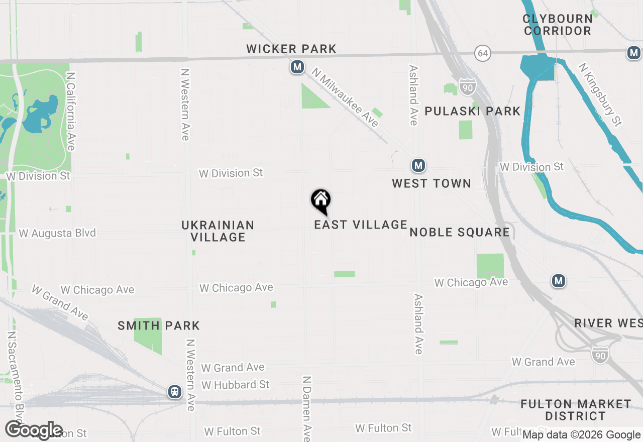 Map of 1013 N Winchester Avenue #G, Chicago, IL 60622