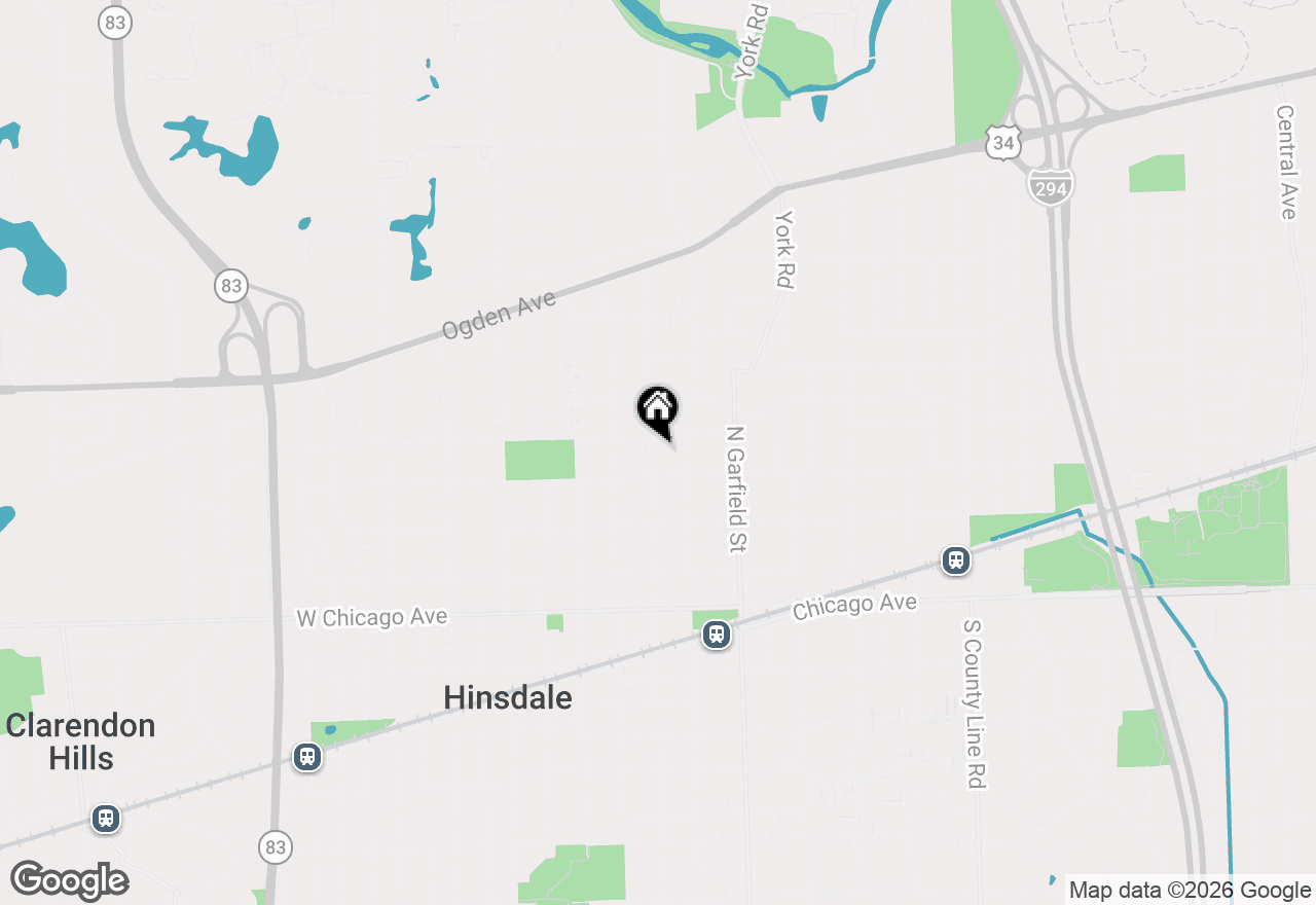 Map of 319 N Lincoln Street, Hinsdale, IL 60521
