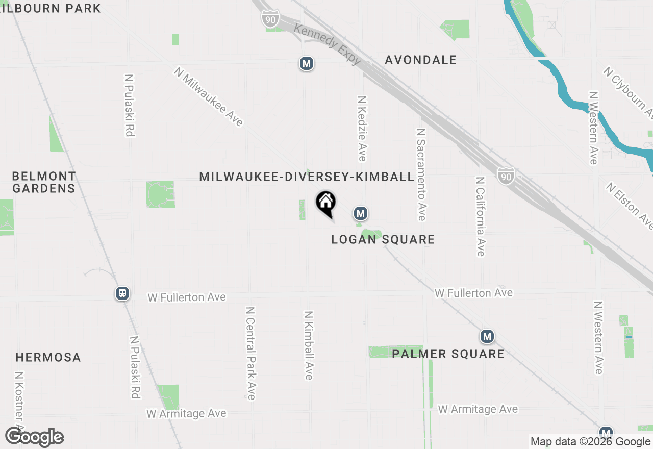 Map of 2621 N Spaulding Avenue #3E, Chicago, IL 60647